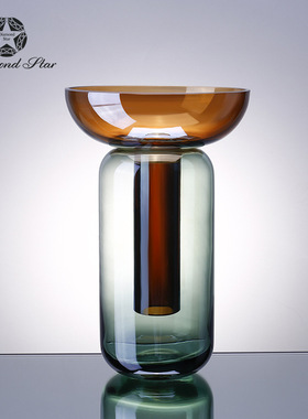 创意玻璃花瓶可拆分插花器家居软装饰摆件花瓶家居装饰摆件钻石星