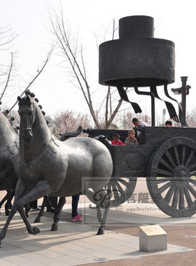 户外马渤言雕塑玻璃钢观赏复古