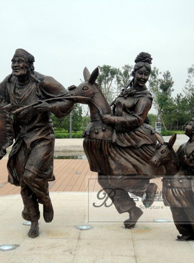 玻璃钢民俗文化摆件人物雕塑