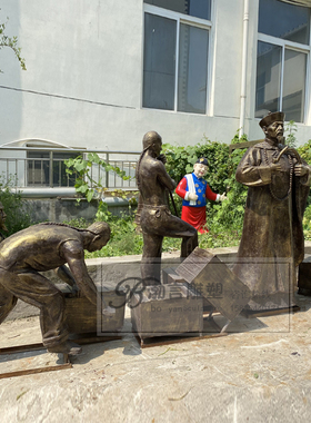 玻璃钢林则徐禁毒展厅人物雕塑