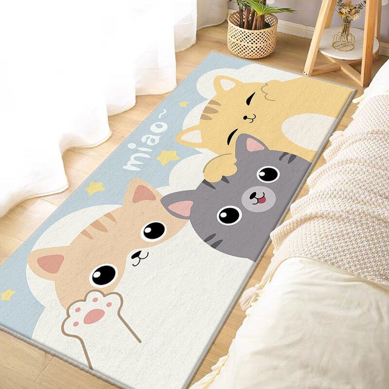 网红现代加厚仿羊绒卧室床边毯儿童主卧客厅窗边浴室毛绒地毯地垫,淘宝优惠券,粉丝福利购,淘宝优惠卷