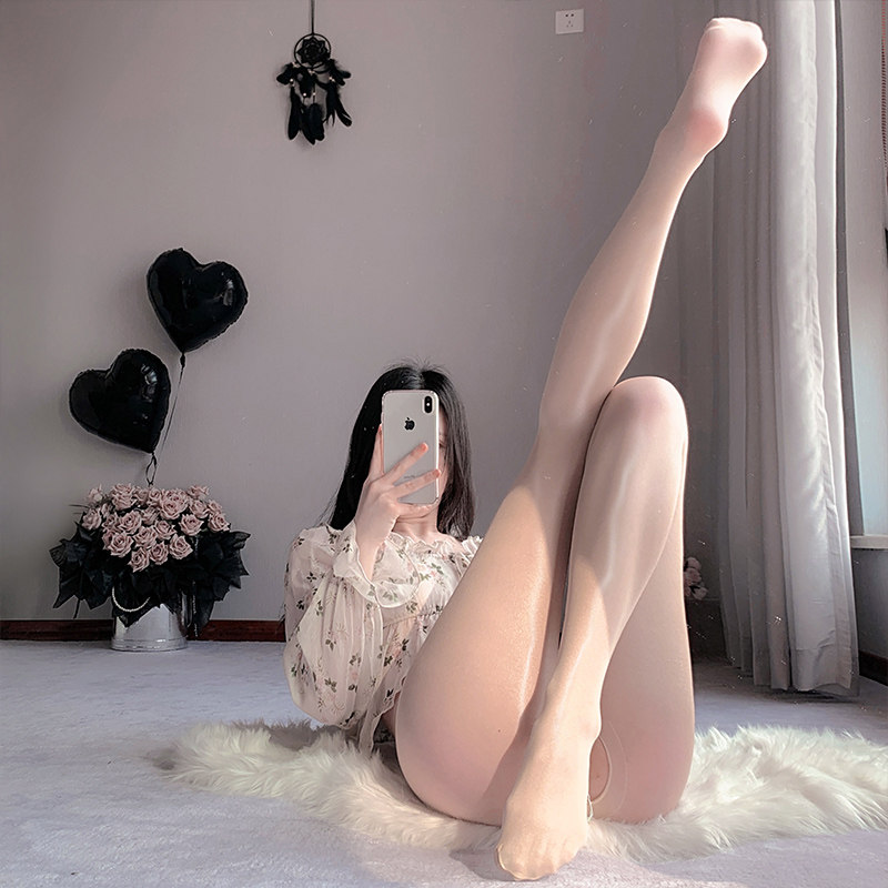 极光0D超薄油亮丝袜性感黑丝连裤袜光腿神器纯白色免脱透肤攻速袜,淘宝优惠券,粉丝福利购,淘宝优惠卷