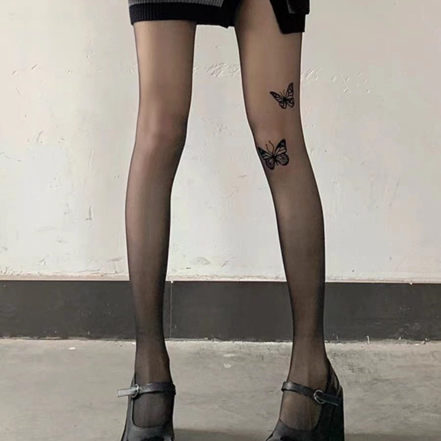 2024年新款黑色丝袜纯欲防勾丝袜子女春秋款打底袜蝴蝶丝连裤袜,淘宝优惠券,粉丝福利购,淘宝优惠卷