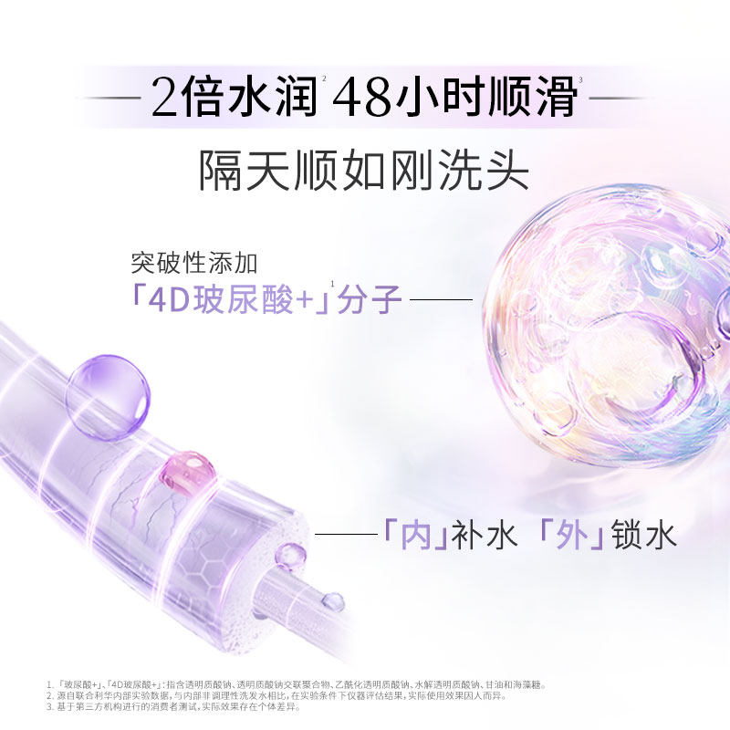 【田曦薇同款】LUX力士大白瓶水润丝滑柔顺玻尿酸洗发水500g*3