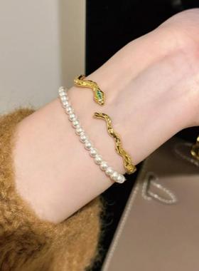 s925纯银小金蛇手镯情人节礼物