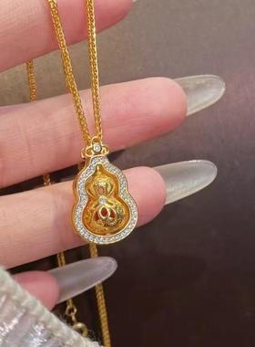 S925纯银时尚富贵转动镂空套链