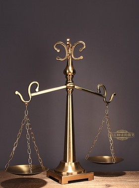 新中式天平秤进口印度黄铜咖啡厅