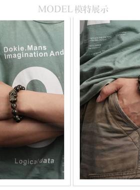 天然金耀石貔貅手链 金曜石皮丘手串 男女款歪头金曜石貔貅