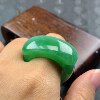 No. 23-24 Burmese natural A-grade jadeite T1062 inner diameter 20.5mm ice green saddle ring finger
