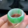 No. 25-26 Myanmar natural A-grade jade T1272 inner diameter 21-12-4.7mm green tire ring finger