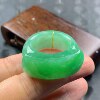 No. 23-24 Burmese natural A-grade jadeite T1062 inner diameter 20.5mm ice green saddle ring finger