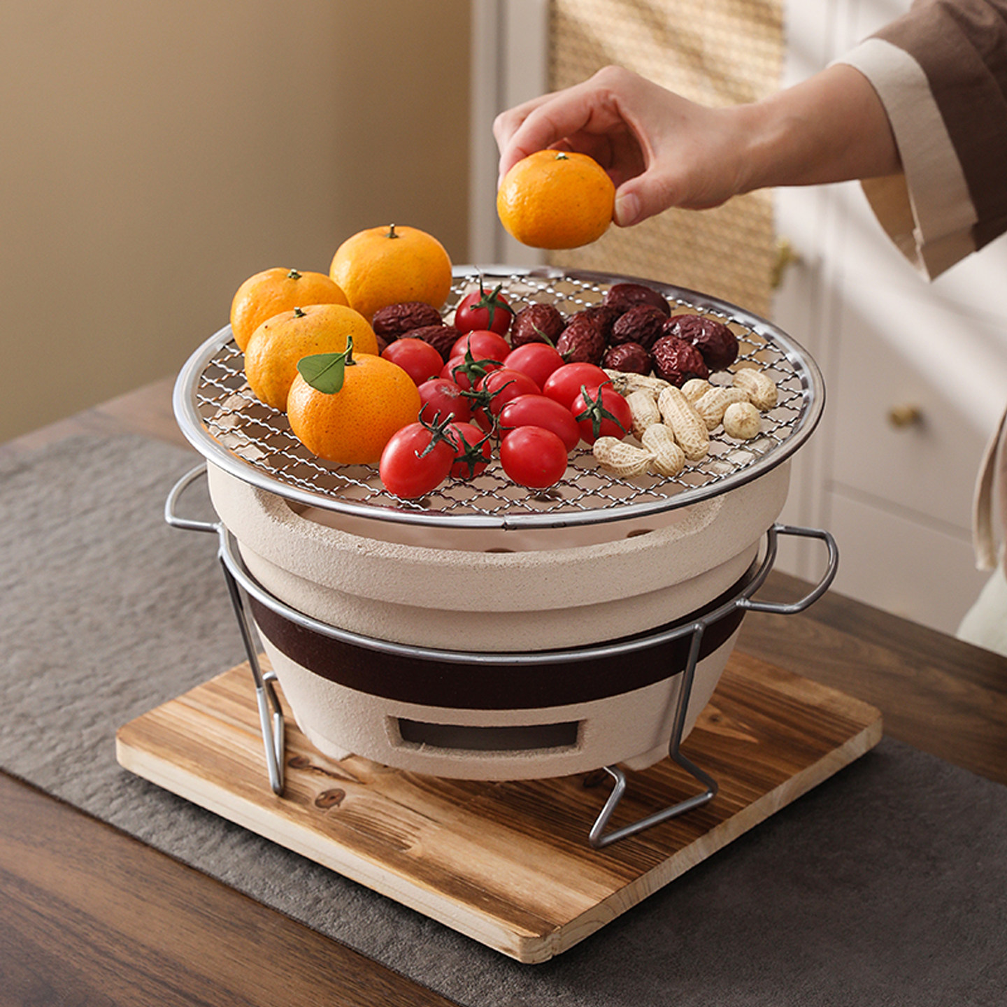 围炉煮茶室内外老式炭炉家用打边炉泥碳炉户外烧烤陶土烤奶罐罐壶,淘宝优惠券,粉丝福利购,淘宝优惠卷