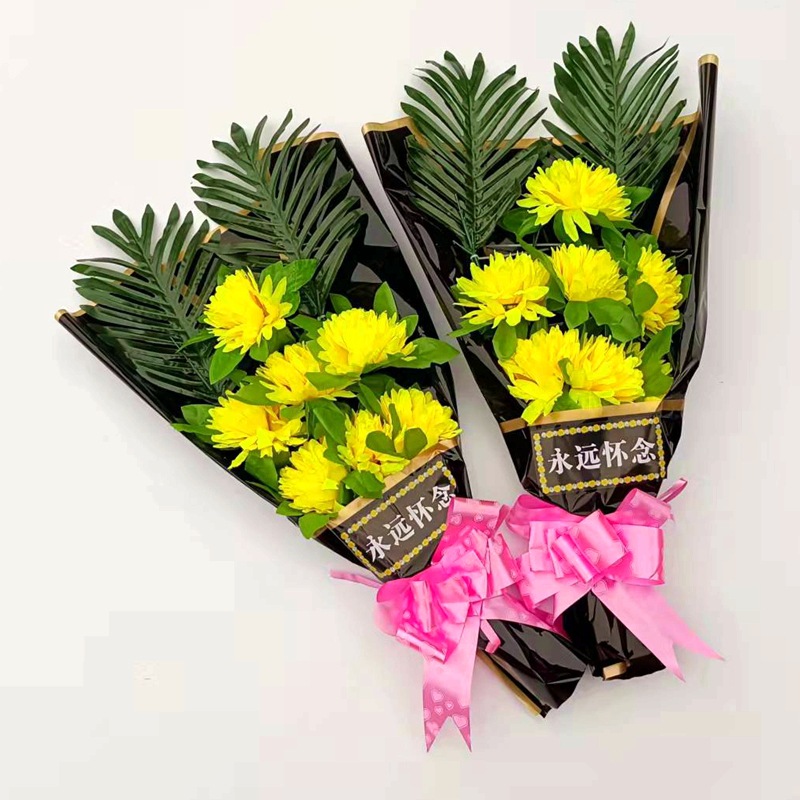 清明节用品花仿真菊花祭祀小花束塑料花扫墓上坟假花祭祖奠摆放花