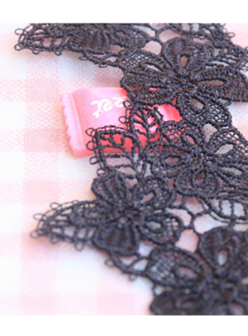 choker镂空黑色蕾丝系带锁骨链