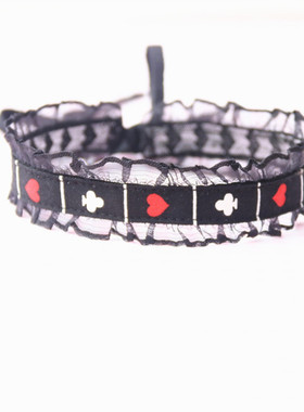 爱丽丝原创防过敏扑克牌蕾丝绑带