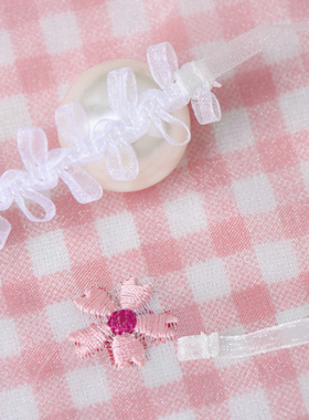 choker少女心蕾丝系带无扣锁骨链