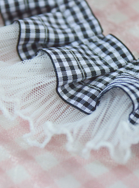 软妹风黑白色装饰品小裙子手链