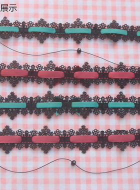 choker蕾丝墨绿色洛丽塔项链圈