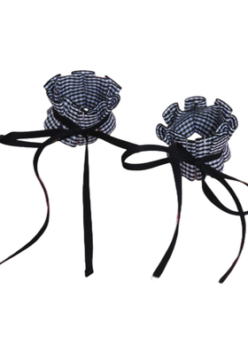 手绑蝴蝶结格子手环两条遮疤纹身