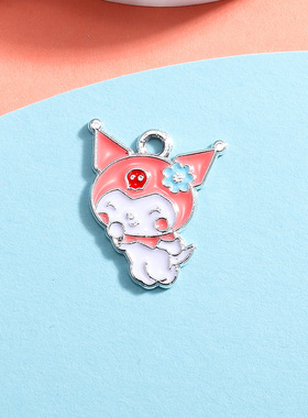 KT猫挂件凯蒂猫配饰合金吊坠饰品配件diy卡通滴油手链项链钥匙扣