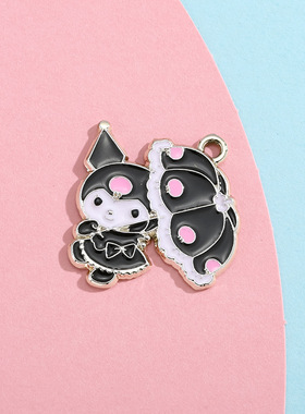 雨伞库洛米挂件配饰猫咪吊坠卡通可爱小恶魔百搭合金配件diy手链