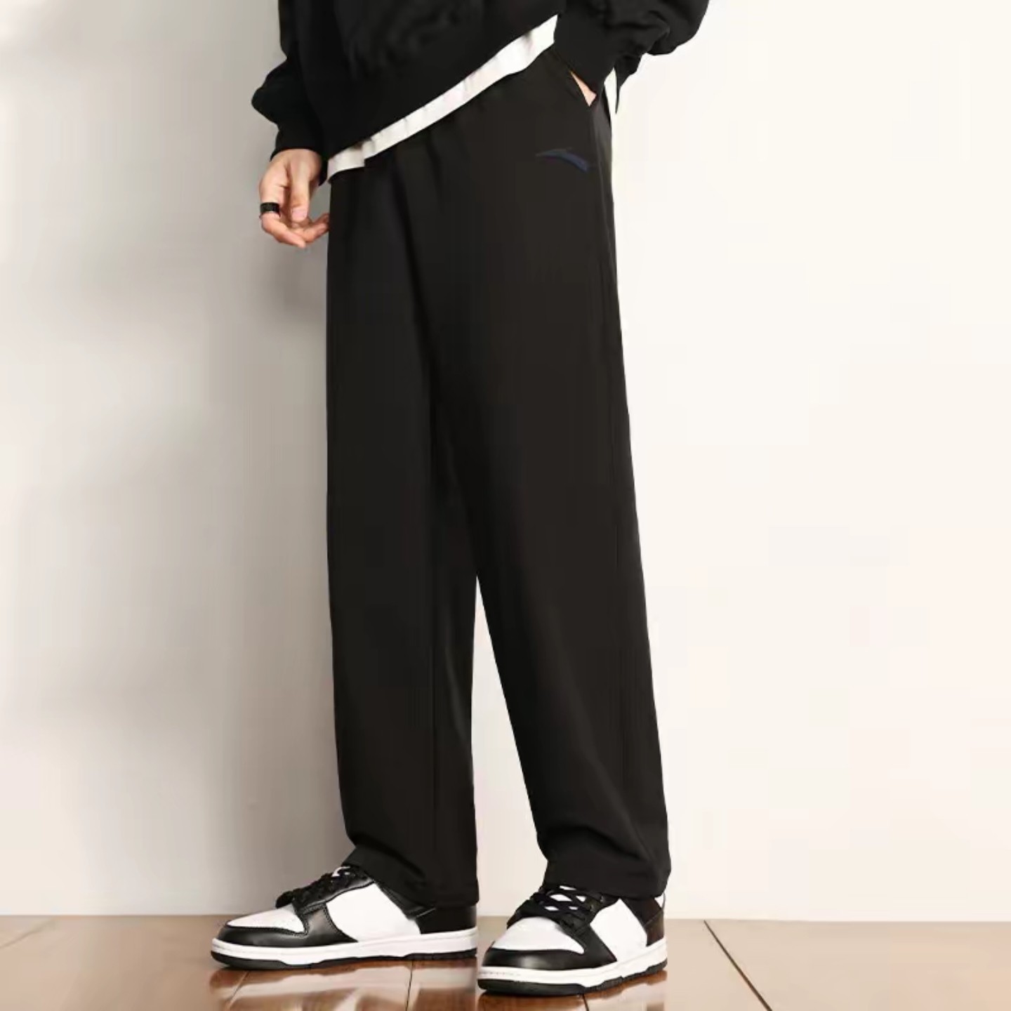 安踏运动裤男裤官网正品冬季新款灰色加绒保暖直筒宽松针织休闲裤,淘宝优惠券,粉丝福利购,淘宝优惠卷