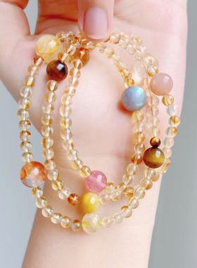 杭州灵隐文创甜奶油才才三圈多宝手串精致百搭高级感手链礼物3639