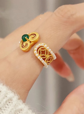 灵隐文创合金新中式国风戒指