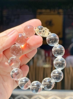 杭州灵隐超净体白水晶手串单圈