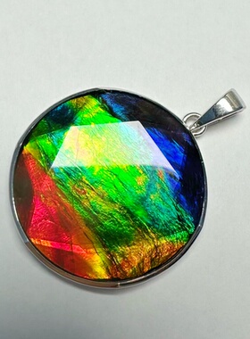 25mm30mm水晶面粉紫 七彩 纯色大卫星裸石 吊坠