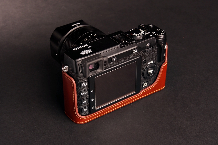 台湾TP原创 真皮Fujifilm富士XE2相机包底座XE2S皮套XE1牛皮半套 - 图0