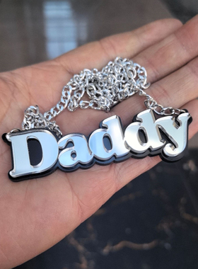 P字母嘻哈亚克力项链挂链