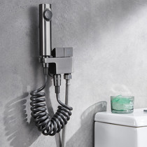German Hans Full Copper Piano Button Gun Grey Toilet Mate Woman Wash Toilet Booster Flushing Spray Gun