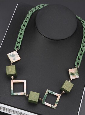 杨千嬅欧美夸张复古宝石韩国项链