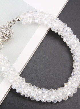 奥地利水晶手链女款红色甜美串珠