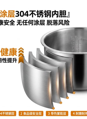 亚蒙D6A电压力锅家用6升大容量压力锅加厚内胆6L紫色多功能电饭煲