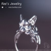 Original 925 silver small fox open ring adjustable