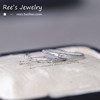 Niche special flash sand craft diamond 18k gold ring
