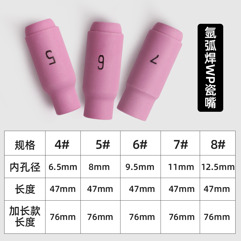 WP17 18 26氩弧焊枪配件 导流件 4-7瓷嘴 开关芯/壳 短/长枪尾 - 图1