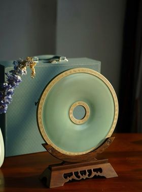 汝瓷和氏璧乔迁办公家居纪念装饰挂件玄关精美摆件高端礼品盒装