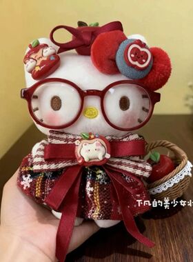 日本官方正品正版旗舰包挂件卡通kt圣诞平安夜苹果凯蒂猫玩偶挂饰