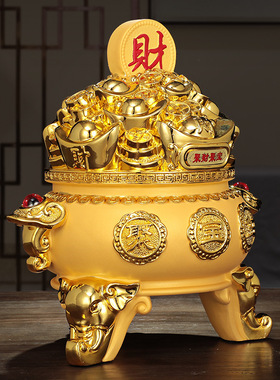 绒沙金聚宝盆办公桌树脂商务