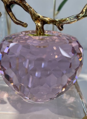 轻奢家居装饰平安喜乐水晶摆件