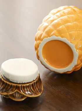 陶瓷菠萝茶叶防潮密封罐创意储物