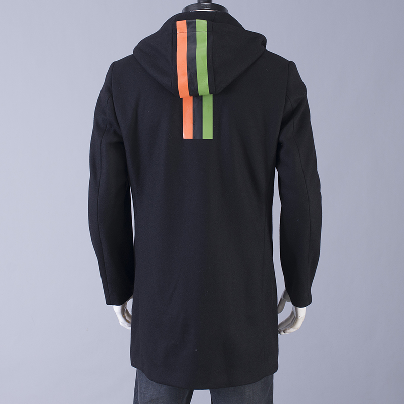 风衣男中长款冬季长款连帽大衣秋冬韩版休闲修身男士披风工装外套,淘宝优惠券,粉丝福利购,淘宝优惠卷