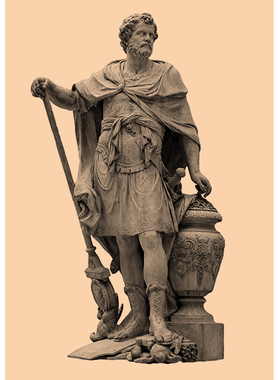 汉尼拔巴卡战略之父海报怀旧复古文艺牛皮纸装饰画框壁画挂画画芯
