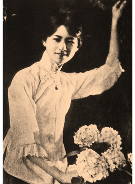 林徽因民国才女建筑师海报怀旧复古文艺牛皮纸装饰画挂画壁画画芯