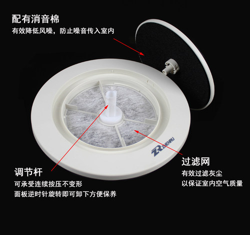 按压风口新风系统家装主材可调消音智能家居系统配件室内新风系统 - 图1