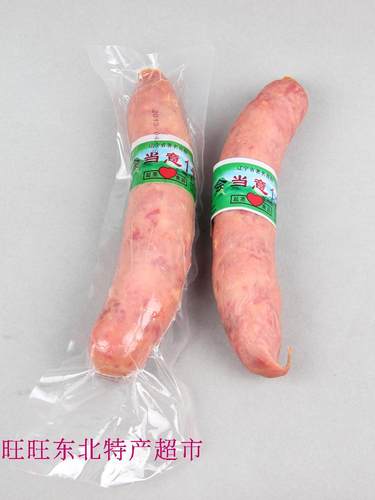 抚顺起亮辽宁省香肠会当意一号肠纯大瘦肉块肠1份1斤3份包邮28省 - 图0