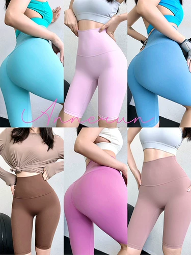 annerun Спортивный утягивающий пояс на талию, шорты, быстросохнущие штаны, комбинезон для спортзала, одежда для йоги, леггинсы, высокая талия, в обтяжку, для бега